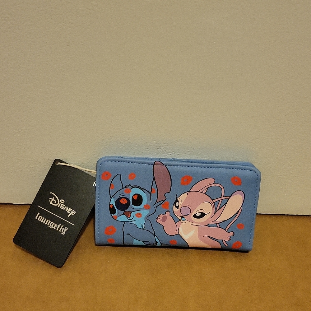 NWT: Loungefly Disney Lilo and Stitch Angel and Stitch Flat Wallet